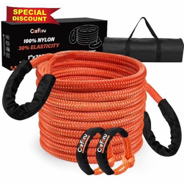 1" × 30ft Kinetic Recovery Tow Rope (48