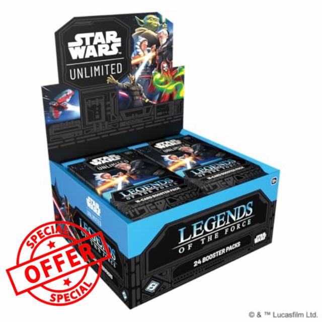 Star Wars: Unlimited TCG Legends of The Force Booster Display - 24 Booster Packs Featuring Jedi