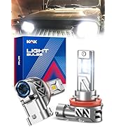 KAX 9005 Fog Led Bulb, 1:1 Size, Super Bright Cool White Fog Light Bulbs for Car Powersports ATV ...