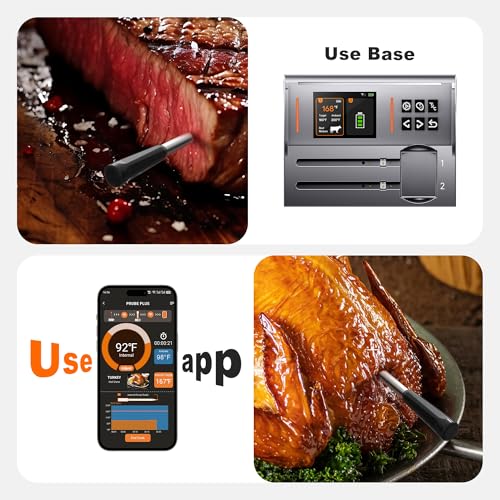Bluetooth Wireless Meat Thermometer Remote Tracking and Real-Time Readings