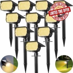 Solar Spot Lights Outdoor 10 Pack