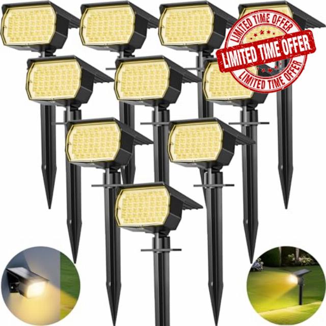 Solar Spot Lights Outdoor 10 Pack
