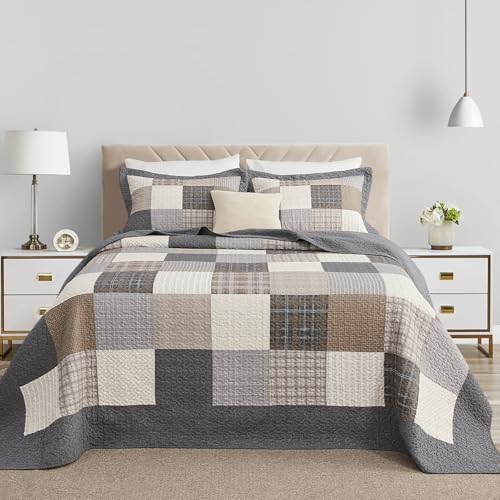100% Cotton Farmhouse California King Quilt Set