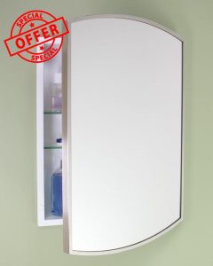 16x20 Harper Crescent Metal Framed Rectangle Recessed Bathroom Medicine Cabinet