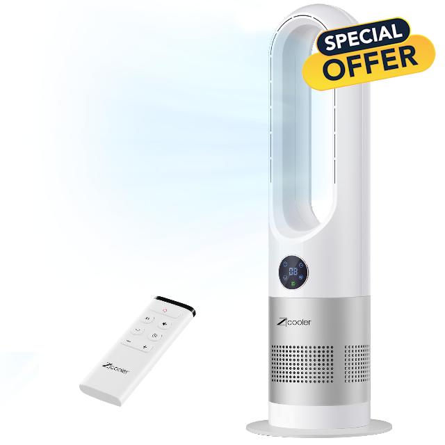 ZICOOLER Bladeless Fan for Bedroom