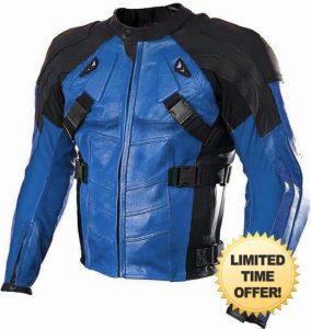 Men's Protective Vintage Motorcycle Cowhide Leather Jacket - Retro Racing Padded Armored Distressed Motorbike Leather Jacket