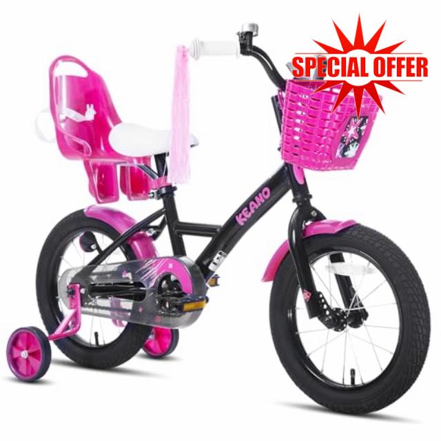 KEANO Zinnia Kids Bike for Girls Ages 3-10 Years