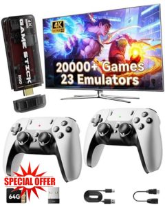 2025 Retro Gaming Console Pro 4K HDMI with 20