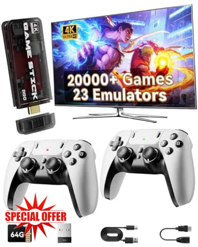 2025 Retro Gaming Console Pro 4K HDMI with 20