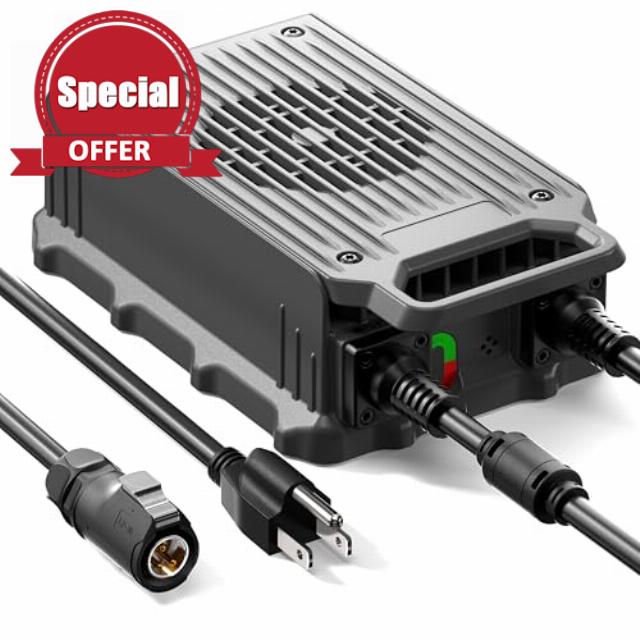 UL&CE Listed 67.2V 10A Waterproof Battery Charger with Cooling Fan