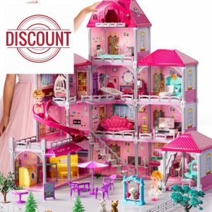 Pink Villa Playset for Girls Ages 3-7
