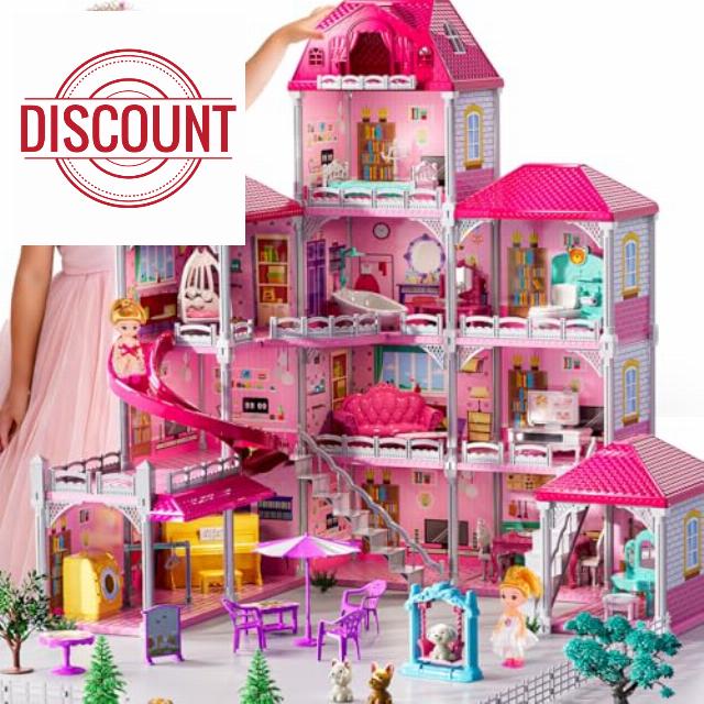 Pink Villa Playset for Girls Ages 3-7