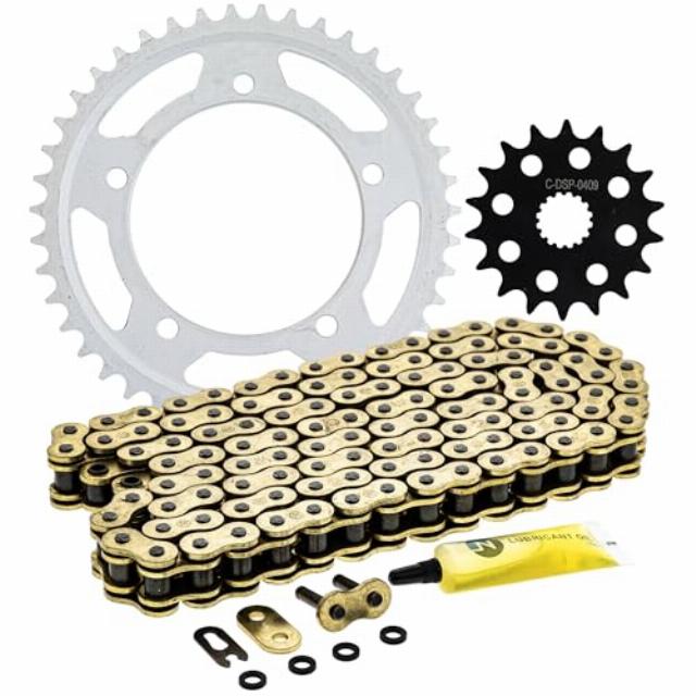 NICHE Drive Sprocket Chain Combo for Suzuki Hayabusa GSX1300R Front 18 Rear 43 Tooth 530 X-Ring 118 Links