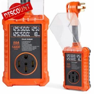 16000J RV Surge Protector 50 Amp with Safety Certification – Upgraded All-in-One Ultra Display Shows Six Real-Time Electrical Safety Indicators. A Must-Have for RV Camper Travel Trailers.