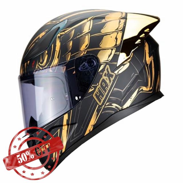HAX Onix Full Face Motorcycle Helmets for Men Motorbike Helmets with Pinlock Ready DOT Approved Comfortable Fit