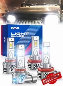 KAX 2025 10X Brightener 9005 H11 Led Bulbs Combo for Car Owners