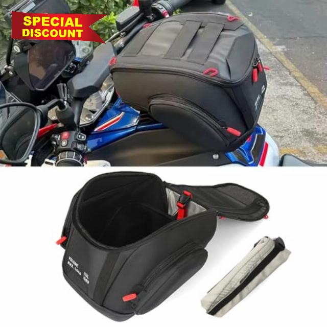 Motorcycle 12L Waterproof Fuel Tank Bag Fits for BMW R1300GS Adventure R1300 GS ADV 2024 2025 Front Portable Tool Backpack Black Nylon Travel Luggage Storage Bag Quick Lock Kit