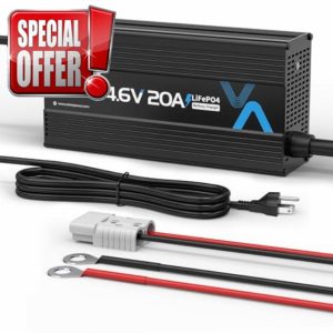 12V 20A LiFePO4 Lithium Battery Charger VATRER POWER 14.6V LiFePO4 Battery Charger with 0V Activation