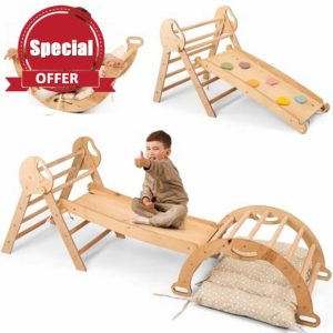 5-in-1 Toddler Climbing Toys Indoor Set - Pikler Triangle