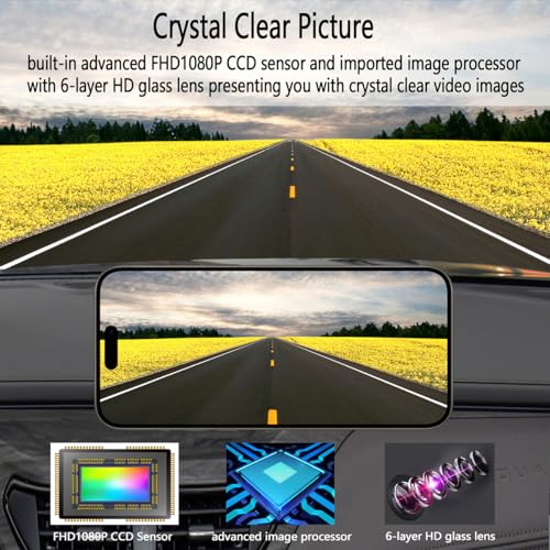 Ultra Strong Signal Crystal Clear Picture Magnetic Rechargeable Rear View Reverse Wireless Back up Camera for Trailer Truck Camper RV Pickup Van etc