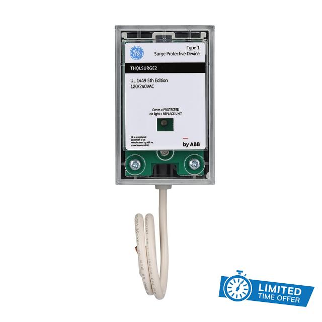 ABB THQLSURGE2 Type 1 Surge Protective Device • Plug-On SPD with Pigtail for Power Supply Systems • Whole-Home or Office Protection • Compatible with PowerMark™ Load Centers