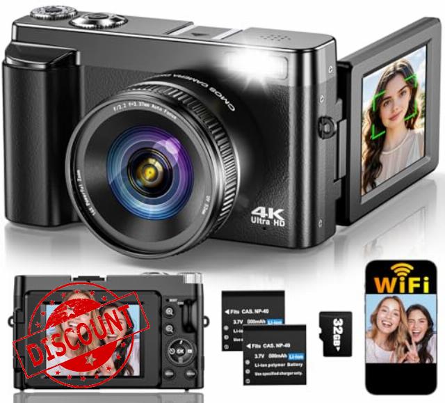 4K Digital Camera for Photography Autofocus