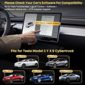 Compatible with Tesla Model S/3/X/Y/Cybertruck - Works with Electrify America