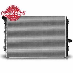 Engine Coolant Radiator Assembly Compatible with Volkswagen Jetta 2013-2018