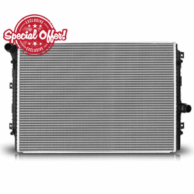 Engine Coolant Radiator Assembly Compatible with Volkswagen Jetta 2013-2018