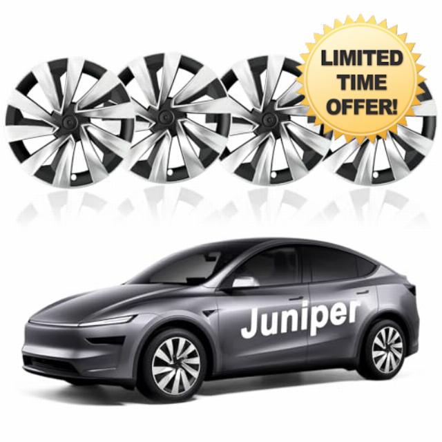Upgraded 2025 Model Y Juniper Wheel Covers for Tesla Accessories 2025 19 Inch Rim Protectors (Set of 4) with Enhanced Elasticity Wheel Cover Replacement (28th