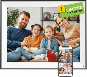 16.2" Digital Picture Frame Large-Digital-Photo-Frame - Dual-WiFi Digital Frame
