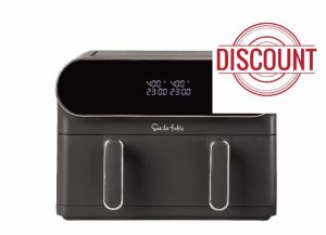 Sur La Table 11-Quart Digital Double Basket Air Fryer - 1700W Dual Zone with Touchscreen Display