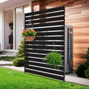 Black Metal Privacy Fence