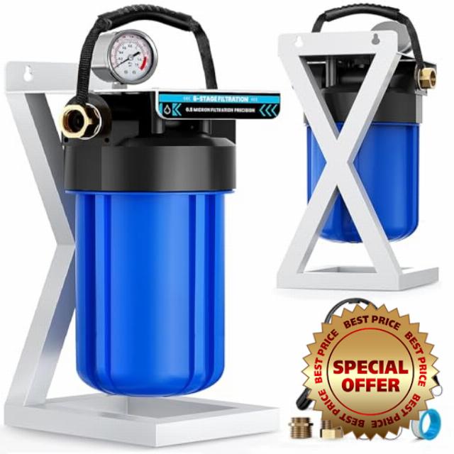 6-Layer RV Water Filter with Stand
