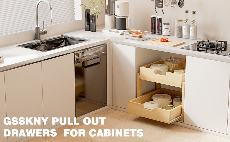 Gsskny Pull Out Cabinet Organizer