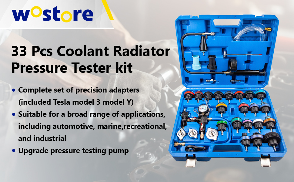 Radiator Coolant Pressure Tester and Vacuum Refill Tool Kit injection plumbing professional