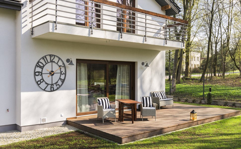 outdoor wall clock
