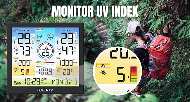 Raddy WF-120C Professional Wi-Fi Weather Station Wireless