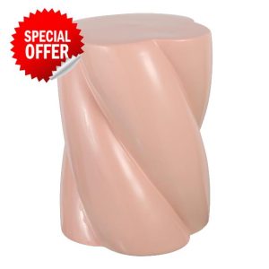 JONATHAN Y TBL1036B Yves 18" Modern Minimalist Rope Twist Ceramic Indoor/Outdoor Garden Stool