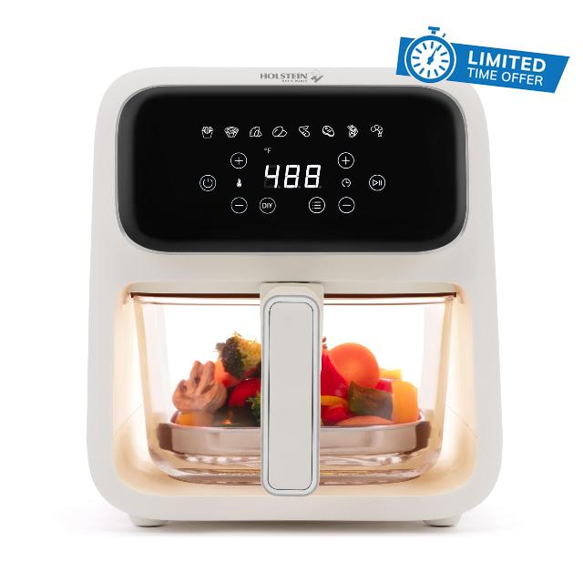 Holstein Housewares 4.2 QT Digital Air Fryer with Glass Basket