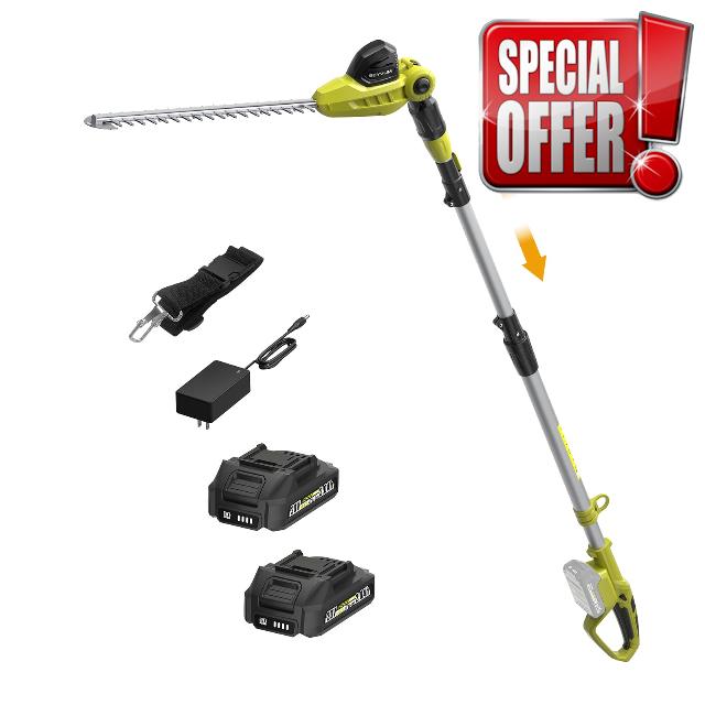 SEYVUM 20V MAX 20-inch Cordless Pole Hedge Trimmer