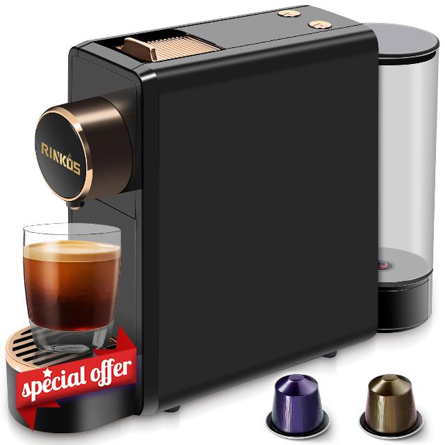 Black Espresso Machine for Nespresso Compatible Capsule