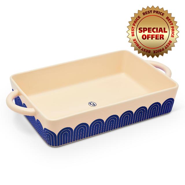 Great Jones Hot Dish (Blueberry) | 9"x13" Ceramic Casserole Dish | Oven-Safe to 500°F | Dishwasher