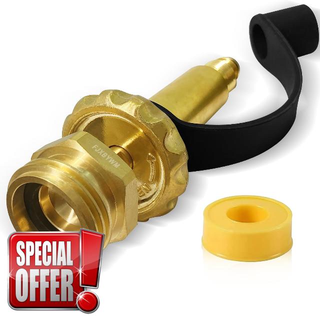 CGA510 Male POL X 1-3/4" Threaded Top Grip Hand Wheel Fill Filler Coupling Adapter