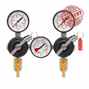 Kegco YH-76PRM-2 Commercial Grade Dual Body CO2 Draft Beer Regulator