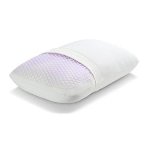 Purple GridCloud Pillow – Plush Down-Alternative Pillow with GelFlex® Grid for Soft Support & Pressure Relief – Always-Fluffy Silicone-Coated Fill – Breathable Moisture-Wicking Cover