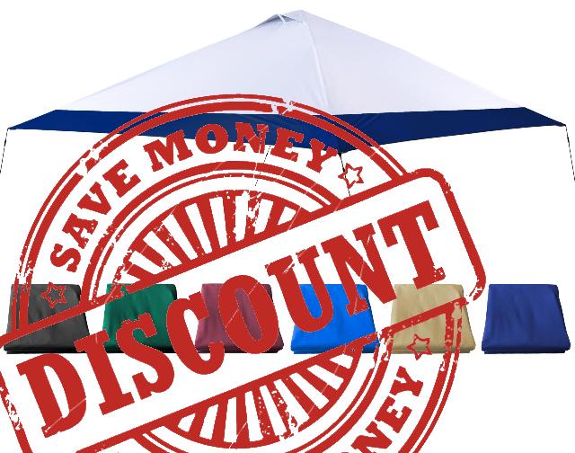 13x13 Canopy Replacement Top with Air Vent Silver Coated Fit for Coleman Oasis