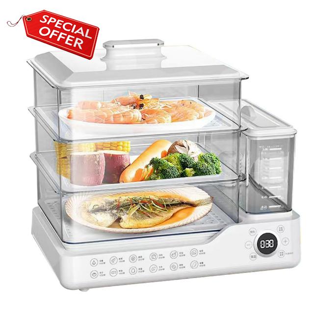 3 Tier Electric Food Steamer for Cooking