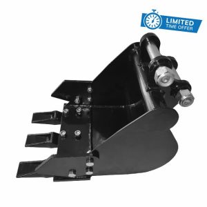 12in/300mm Mini Excavator Bucket Attachments for 1-1.8 Ton Diggers Trenching Bucket with Metal Teeth Small Digger Buckets Excavator Backhoe Attachments