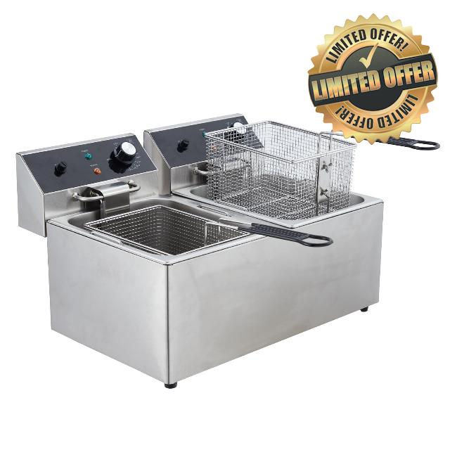 Commercial Deep Fryer with Basket - 3600W Power
